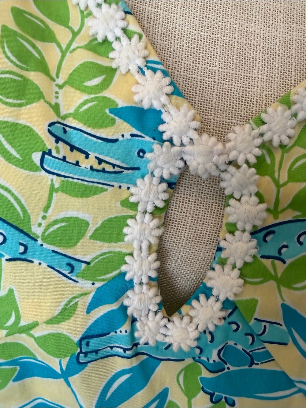 VINTAGE WHITE LABEL LILLY PULITZER MIMOSA EVERGLADES ALLIGATOR DRESS - Picture 2 of 15